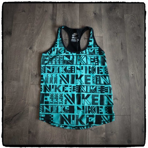 Nike Tops - Nike Logo Spell Out Tank Racer Back Loose Fit L